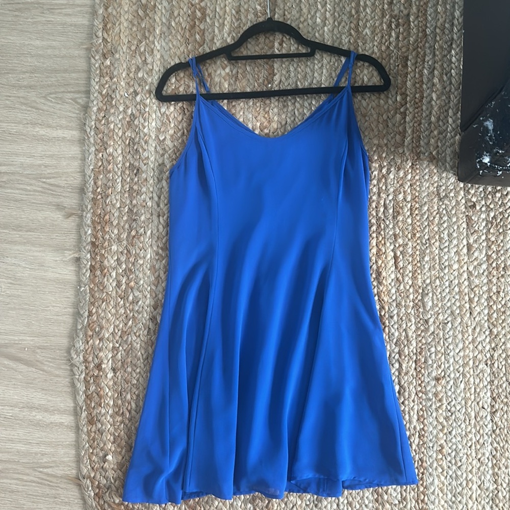 Blue polyester tank dress